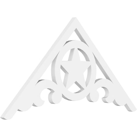 Ekena Millwork Pitch Austin Architectural Grade PVC Gable Pediment, 36"W x 18"H x 1"P (12/12) GPP036X018X100AUS